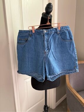 bill blass Blue High-Rise Denim Shorts